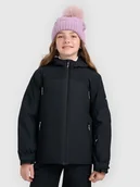 Kurtki i płaszcze dla dziewczynek - 4F Kurtka narciarska membrana 8000 dziewczęca - czarna 122 (6-7 lat) - miniaturka - grafika 1