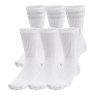 Skarpetki damskie - Skarpetki Under Armour Essential 6pk Crew White / White / Halo Gray M - miniaturka - grafika 1