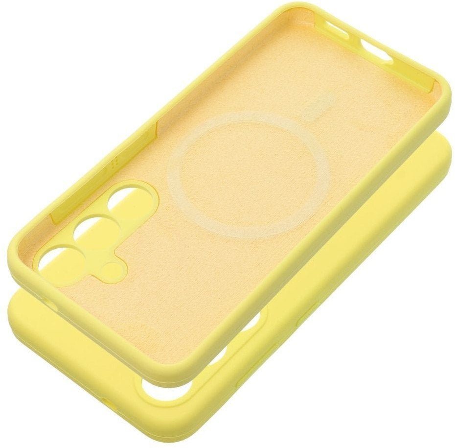 Futerał SILICONE 2mm do IPHONE 16 Plus kompatybilny z MagSafe żółty