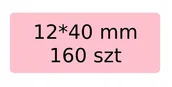 Etykiety do drukarek - Niimbot Etykiety Naklejki Różowe 12*40mm 160szt - miniaturka - grafika 1