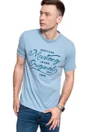 Koszulki męskie - Męski T-Shirt Mustang Alex C Embro Aw 1008954 5124-M - miniaturka - grafika 1
