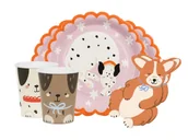 Dekoracje i nakrycia stołu na imprezę - Zestaw papierowy Pieski - 36 szt. - miniaturka - grafika 1