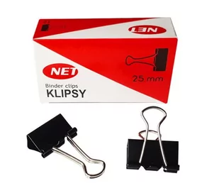 Klipsy Biurowe 25Mm Net - Spinacze i klipsy do papieru - miniaturka - grafika 1