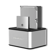 Obudowy i kieszenie na dyski twarde - Qoltec Stacja dokująca dla dysku twardego Stacja dokująca dysków 2x HDD/SSD | 2.5&quot 3.5&quot SATA | USB 3.0 | Klonowanie - miniaturka - grafika 1