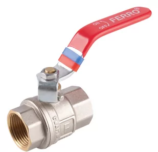 Zawór kulowy nakrętno-nakrętny z dźwignią, 3/8", F-Power - Akcesoria grzewcze - miniaturka - grafika 1