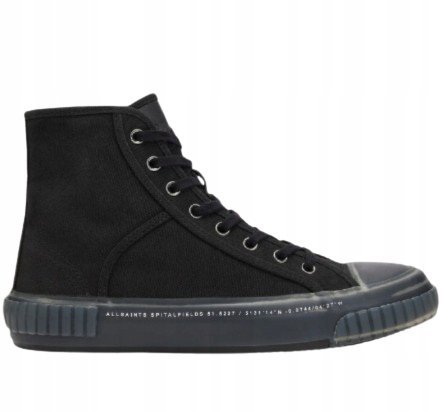 ALLSAINTS CZARNE TRAMPKI DAMSKIE WYSOKIE SZNUROWANE ZE SKÓRĄ 37 TLB