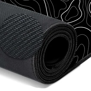 Podkładka na biurko pod myszkę mysz klawiaturę Mata ochronna antypoślizgowa gamingowa XL 80x40 cm Czarna Alogy Line Texture - Podkładki pod mysz - miniaturka - grafika 12