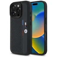 Etui i futerały do telefonów - Etui BMW M Perforated Tricolor Detail Line do Apple iPhone 16 Pro Czarny | Bezpłatny transport - miniaturka - grafika 1
