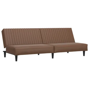 2-osobowa sofa, brązowa, sztuczna skóra - Sofy i kanapy 2-osobowa sofa, brązowa, sztuczna skóra - Sofy i kanapy - miniaturka - grafika 3
