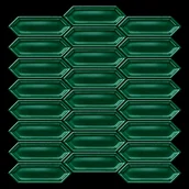 Płytki ceramiczne - Mozaika Sorrento emerald glossy 28,2x30,2 Manufaktura Parczówek - miniaturka - grafika 1