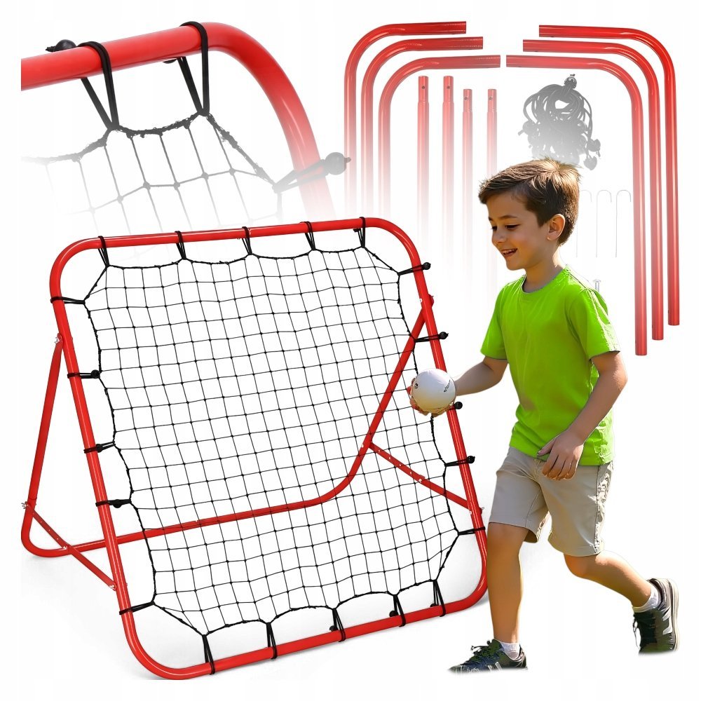 REBOUNDER TRENAŻER BRAMKA PIŁKARSKA PRZENOŚNA 100X100X70 CM PIŁKA NOŻNA