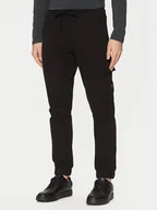 Spodnie sportowe męskie - Calvin Klein Jeans Spodnie dresowe J30J326762 Czarny Regular Fit - miniaturka - grafika 1