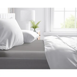 Prześcieradło z gumką, Primaviera Delux, bawełna satynowa, 180x200 cm, szary - Prześcieradła Prześcieradło z gumką, Primaviera Delux, bawełna satynowa, 180x200 cm, szary - Prześcieradła - miniaturka - grafika 1