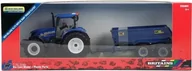 Samochody i pojazdy dla dzieci - Britains New Holland traktor T6 z przyczepą TOMY - miniaturka - grafika 1