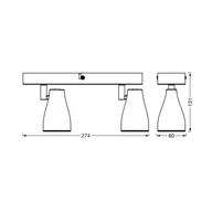 Lampy sufitowe - LEDVANCE Pear spot LED GU10 2-pkt. szary - miniaturka - grafika 1