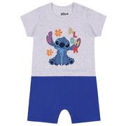 Rampersy - STITCH Disney Rampers niemowlęcy szaro- niebieski, bawełniany 9 m 74 cm - miniaturka - grafika 1