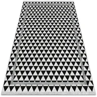 Dywany - Dywan winylowy Czarno białe trójkąty 60x90 cm - miniaturka - grafika 1