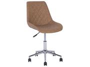 Fotele i krzesła biurowe - Beliani Krzesło biurowe regulowane ekoskóra brązowe MARIBEL - miniaturka - grafika 1