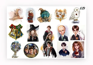 1szt TATUAŻE DZIARY ZMYWALNE DLA DZIECI NA URODZINY Harry Potter 029 - Zabawki kreatywne - miniaturka - grafika 1
