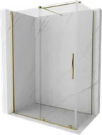 Kabiny prysznicowe - Mexen Velar kabina prysznicowa rozsuwana 150x80 cm, transparent, złota - 871-150-080-01-50 - miniaturka - grafika 1