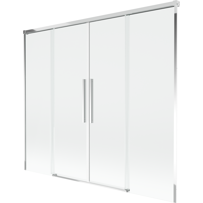 Mexen Rox parawan nawannowy 2-skrzydłowy rozsuwany 180 x 150 cm, transparent, chrom - 8C9-180-002-01-00