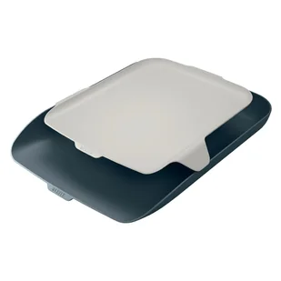 Leitz Teczka z gumką A4 PP COSY z wewnętrzną kieszenią szara aksamitna /46190089/ ES1487-5 - Półki na dokumenty - miniaturka - grafika 2