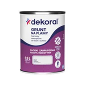 Farby wewnętrzne - Dekoral Grunt na plamy biały 0,9 l - miniaturka - grafika 1