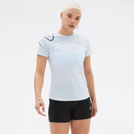 Koszulki i topy damskie - Koszulka damska New Balance WT21263SL2  niebieska - miniaturka - grafika 1