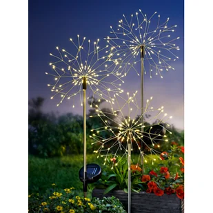 Lampa solarna 10 x 80 cm srebrna - Lampy ogrodowe - miniaturka - grafika 1