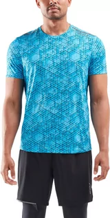 Koszulki sportowe męskie - 2XU GHST SS Shirt Men, matrix aqua/black reflective XL 2021 Koszulki do biegania krótki rękaw MR6210A#MXABRF-XL - grafika 1
