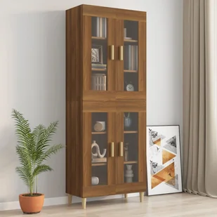 Lumarko Szafka wisząca, brązowy dąb, 69,5x34x90 cm - Szafki do salonu - miniaturka - grafika 10
