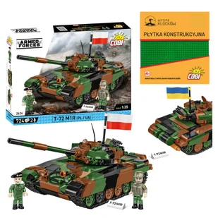 Klocki Cobi 2624 Czołg T-72M1R Pl/Ua 2 Figurki 2 Flagi Wojskowy Armia - Klocki - miniaturka - grafika 1