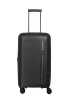 Walizki - Walizka średnia poszerzana Travelite Roomer Trunk - black - miniaturka - grafika 1