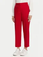Spodnie sportowe damskie - Tommy Hilfiger Chinosy WW0WW40504 Czerwony Straight Fit - miniaturka - grafika 1