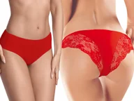 Bielizna nocna - Ewana 065 Koronkowe Oryginalne Figi Czerwony S - miniaturka - grafika 1