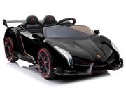 Pojazdy elektryczne dla dzieci - LEAN CARS Auto na akumulator Lamborghini Veneno Czarny - miniaturka - grafika 1