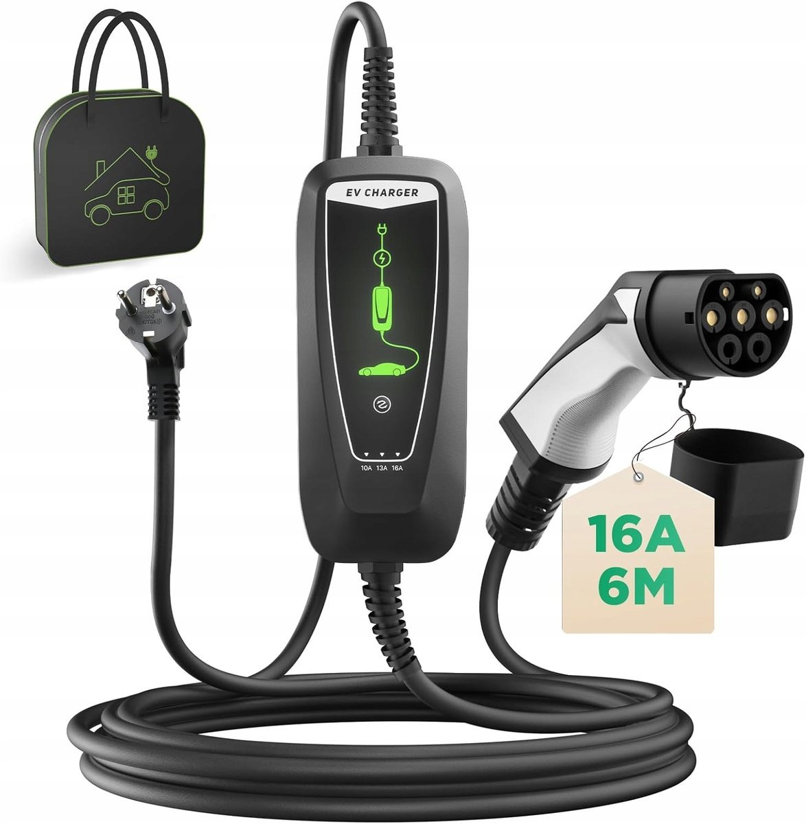 WISSENERGY Kabel ładujący EV 3.6KW 2-pinowy jednofazowy 10-16 A kabel 6m