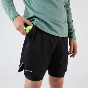 Spodenki do tenisa 2w1 męskie Artengo Thermic - Tenis ziemny - miniaturka - grafika 1