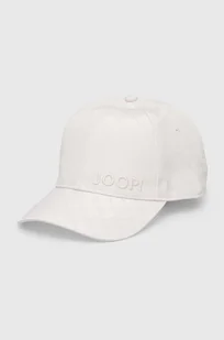 Joop! czapka z daszkiem kolor biały z nadrukiem - Czapki męskie - miniaturka - grafika 1