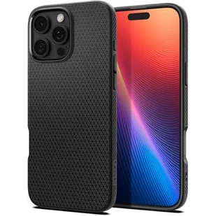 Etui SPIGEN Liquid Air do Apple iPhone 16 Pro Max Czarny Mat - Etui i futerały do telefonów - miniaturka - grafika 1