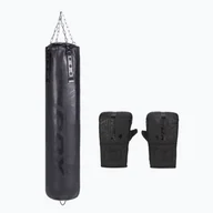 Worki treningowe - Zestaw worek bokserski + rękawice RDX F6 3PC matte black - miniaturka - grafika 1
