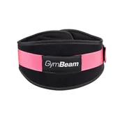 Pasy kulturystyczne - Pas do ćwiczeń fitness GymBeam Lift Black & Pink neoprenowy - miniaturka - grafika 1