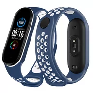 Akcesoria do smartwatchy - Strado Pasek silikonowy do Xiaomi Mi Band 6 (Niebieski) DNPASSILMIBAND6.NVWH - miniaturka - grafika 1