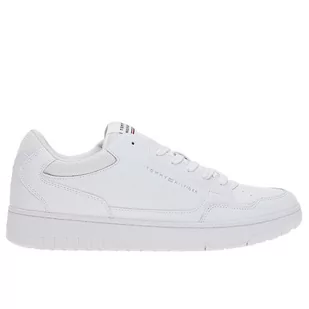 Buty Tommy Hilfiger TH Basket Core Leather FM0FM04727-YBS - białe - Buty sportowe męskie - miniaturka - grafika 1