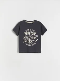 Reserved - Bawełniany t-shirt - ciemnoszary - Bluzki dla niemowląt - miniaturka - grafika 1