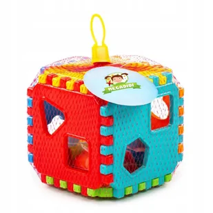 Megadidi Sorter Układanka Kostka Sensoryczna Klocki Edukacyjna Montessori - Sortery dla dzieci - miniaturka - grafika 1