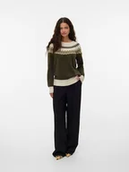 Swetry damskie - Vero Moda Sweter w kolorze khaki - miniaturka - grafika 1