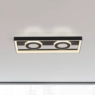 Paul Neuhaus lampa sufitowa LED Traforo, długość 45 cm, czarna - Lampy sufitowe - miniaturka - grafika 1