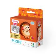 Puzzle - Dodo, Puzzle Duo + kolorowanka 16 el. zestaw 1 - miniaturka - grafika 1