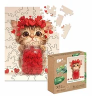 Puzzle - Puzzle drewniane 50 Kotek pełen miłości - miniaturka - grafika 1